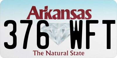 AR license plate 376WFT