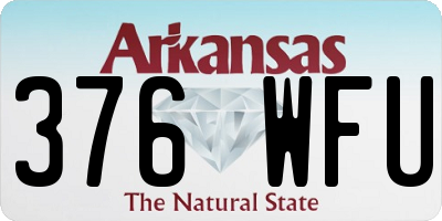 AR license plate 376WFU