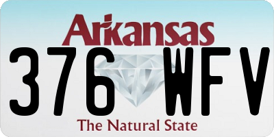 AR license plate 376WFV