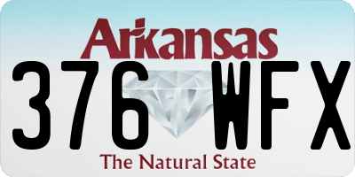 AR license plate 376WFX