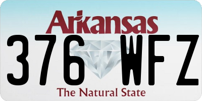 AR license plate 376WFZ
