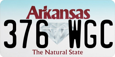 AR license plate 376WGC