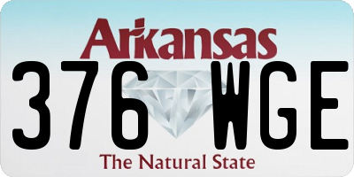 AR license plate 376WGE