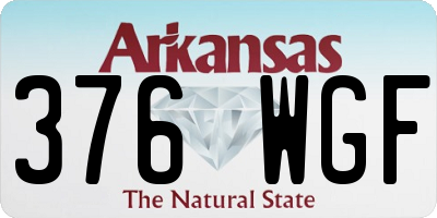 AR license plate 376WGF