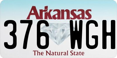 AR license plate 376WGH