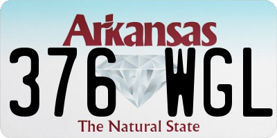 AR license plate 376WGL