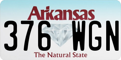 AR license plate 376WGN