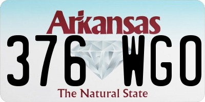 AR license plate 376WGO
