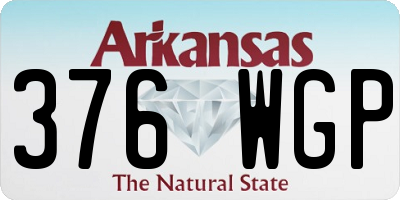 AR license plate 376WGP