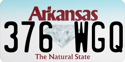 AR license plate 376WGQ
