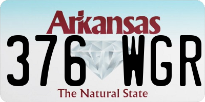 AR license plate 376WGR