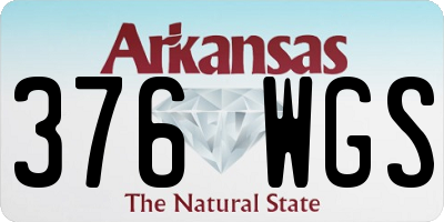 AR license plate 376WGS