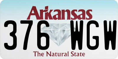 AR license plate 376WGW
