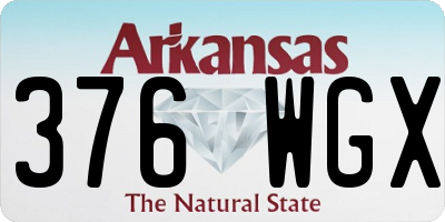 AR license plate 376WGX