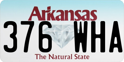 AR license plate 376WHA