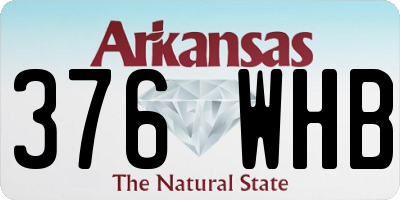 AR license plate 376WHB