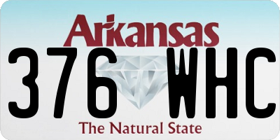 AR license plate 376WHC