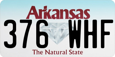AR license plate 376WHF