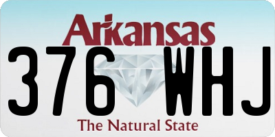 AR license plate 376WHJ