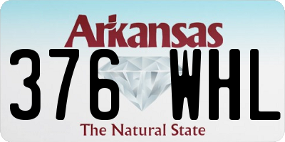 AR license plate 376WHL