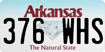 AR license plate 376WHS