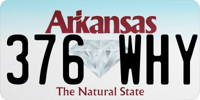AR license plate 376WHY