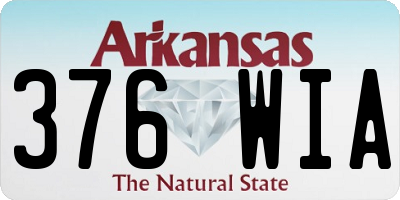 AR license plate 376WIA