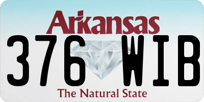 AR license plate 376WIB