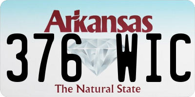 AR license plate 376WIC