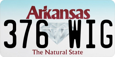 AR license plate 376WIG