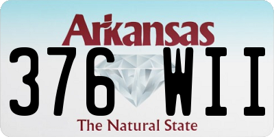 AR license plate 376WII