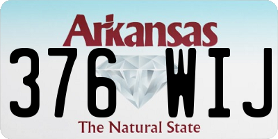 AR license plate 376WIJ