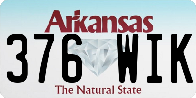 AR license plate 376WIK