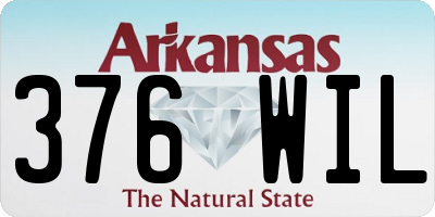 AR license plate 376WIL