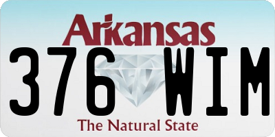 AR license plate 376WIM