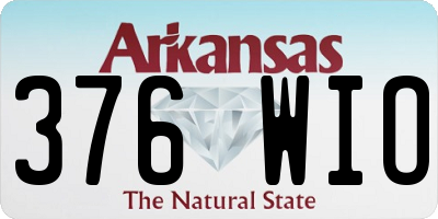 AR license plate 376WIO