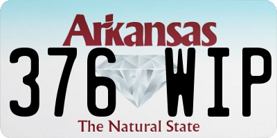 AR license plate 376WIP