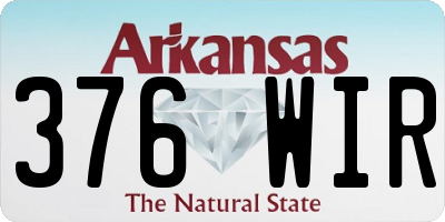 AR license plate 376WIR