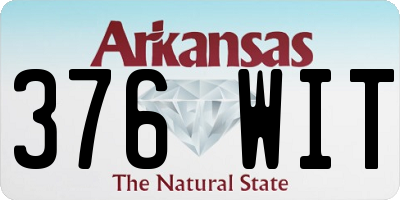 AR license plate 376WIT