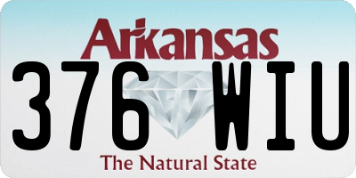 AR license plate 376WIU