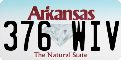 AR license plate 376WIV