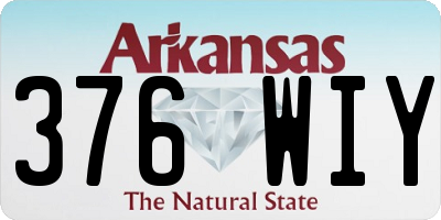 AR license plate 376WIY