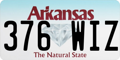 AR license plate 376WIZ