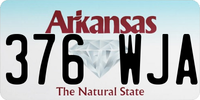 AR license plate 376WJA