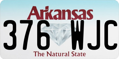 AR license plate 376WJC