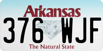 AR license plate 376WJF