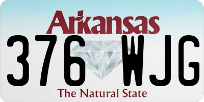 AR license plate 376WJG