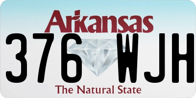 AR license plate 376WJH