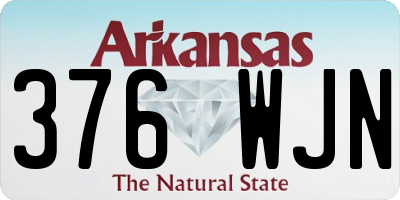 AR license plate 376WJN