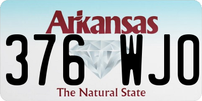 AR license plate 376WJO